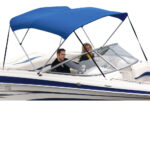 Shademate Sunbrella 3-Bow Bimini Top, 5'L x 32"H, 67"-72" Wide