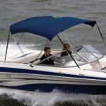 Shademate Sunbrella Stainless 3-Bow Bimini Top 6'L x 36''H 73''-78'' Wide